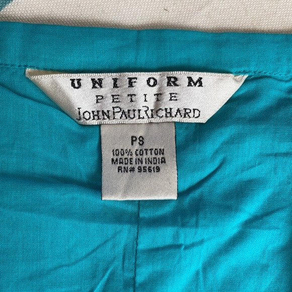 Teal cotton beaded cotton boho skirt - Picture 4 of 6